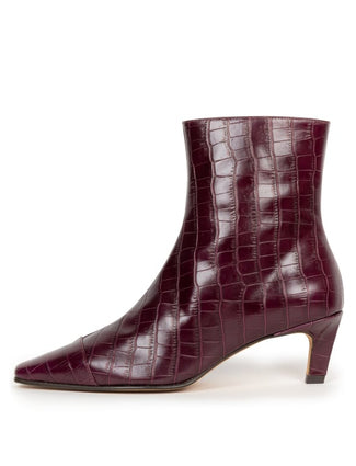 Bobbies Burgundy Croc Ankle Boot |JEA01