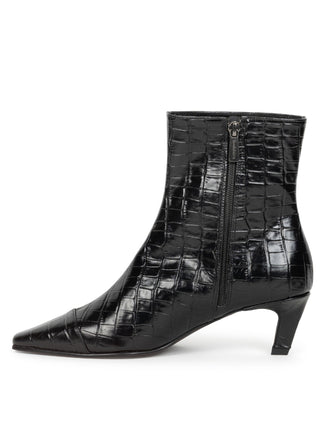Bobbies  Black Croc Ankle Boot|JEA02