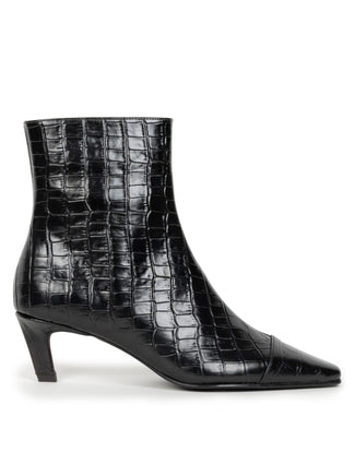 Bobbies  Black Croc Ankle Boot|JEA02