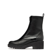 Load image into Gallery viewer, Unisa Black Leather Centre Zip Ankle Boot|JOGINBL
