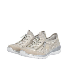 Load image into Gallery viewer, Rieker Light Gold Comfort Trainer|L325292
