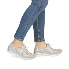 Load image into Gallery viewer, Rieker Light Gold Comfort Trainer|L325292
