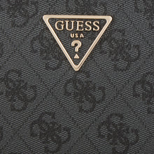 Load image into Gallery viewer, Gold Guess logo on a textured fabric background
