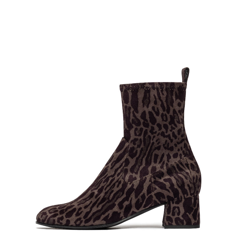 Unisa Stretchy Leo Faux Suede Ankle Boot |LEMICOW
