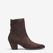 Load image into Gallery viewer, Unisa Dark Brown Stretch Ankle Boot|LOTUSBR
