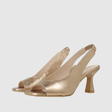 Load image into Gallery viewer, Lodi Gold Leather Sling Back|LUDVIGC1
