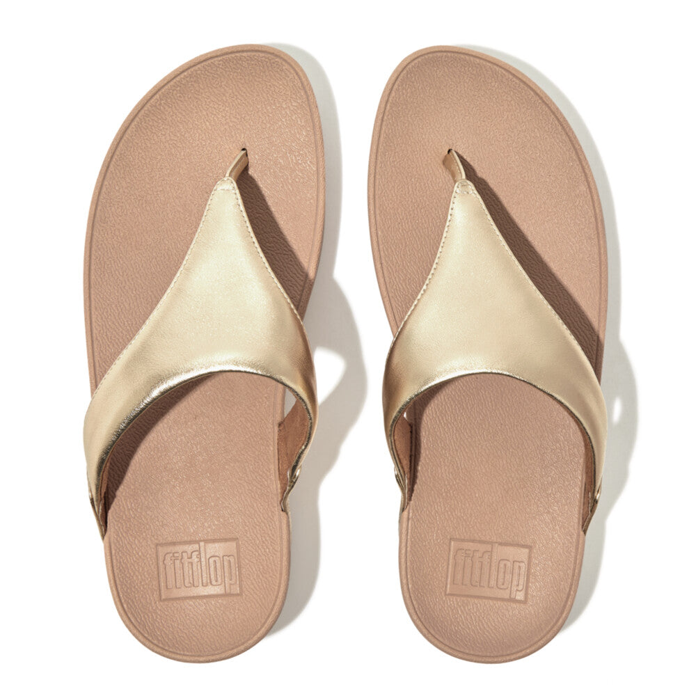 Fitflop Gold Leather Toe Post|I88675G