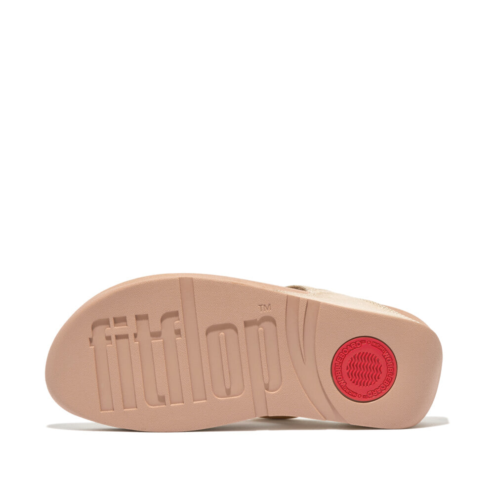 Fitflop Gold Leather Toe Post|I88675G