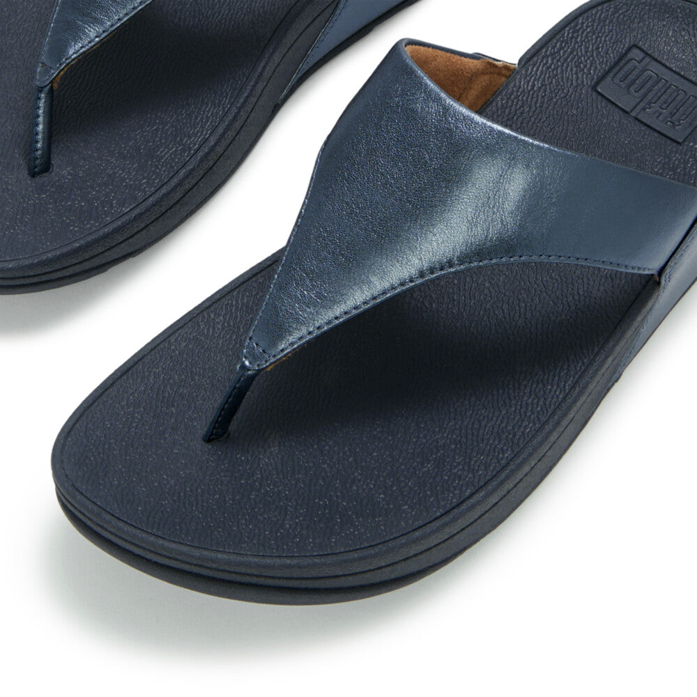 Fitflop Cosmic Blue Leather Toe Post|I88D57