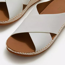 Load image into Gallery viewer, Fitflop Lux Graphic-Weave Leather Cross Slides |A4P194
