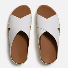 Load image into Gallery viewer, Fitflop Lux Graphic-Weave Leather Cross Slides |A4P194
