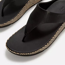 Load image into Gallery viewer, Fitflop Lux Graphic-Weave Leather Toe-Post |A4Q001
