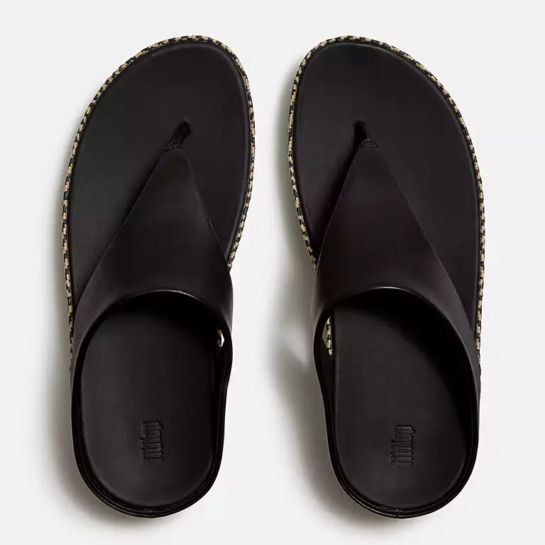 Fitflop Lux Graphic-Weave Leather Toe-Post |A4Q001