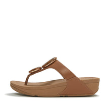 Load image into Gallery viewer, FitFlop Deep Tan Leather Toe Post|A4TC15
