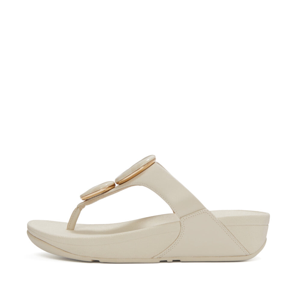 FitFlop paris Beige Leather Toe Post|A4TA99