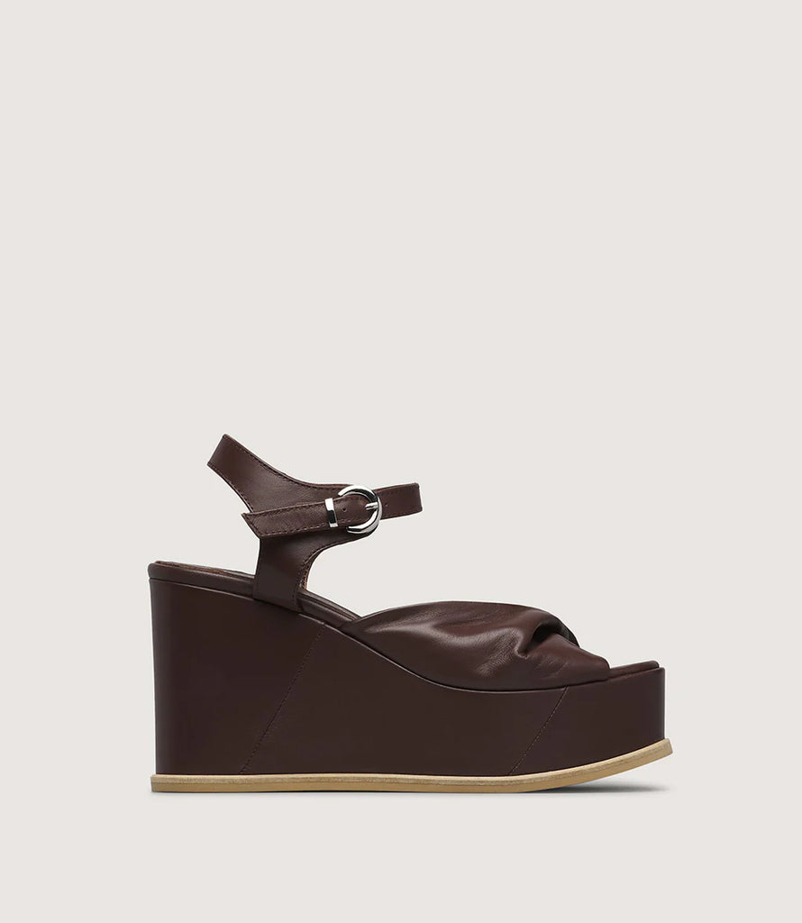Marco Moreo Dark Brown Platform Sandal|X813JNCA