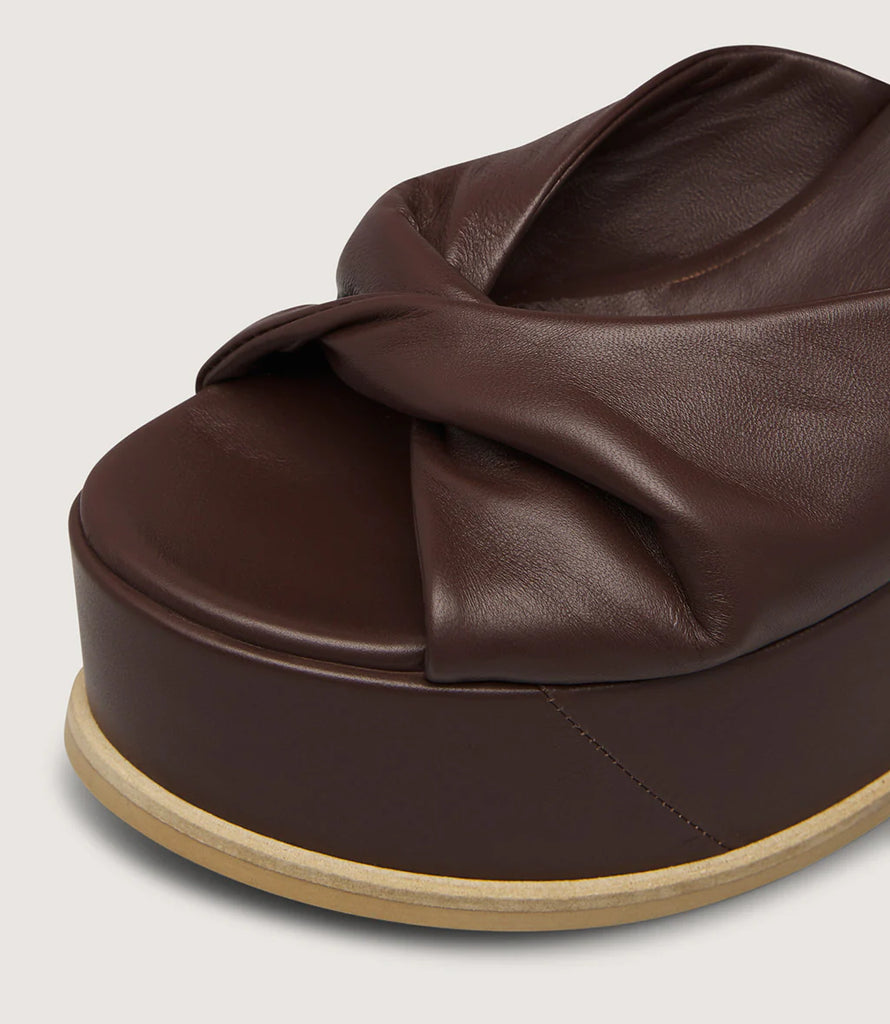 Marco Moreo Dark Brown Platform Sandal|X813JNCA