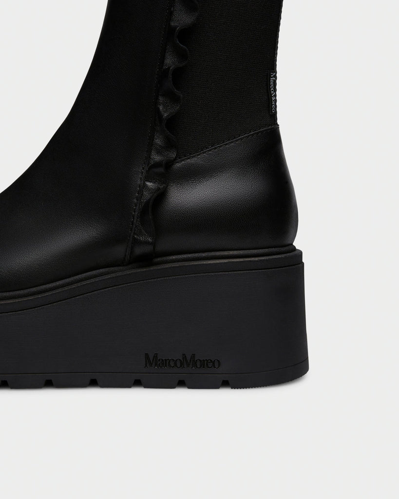 Marco Moreo Black Platform Ankle Boot|E4010MNR