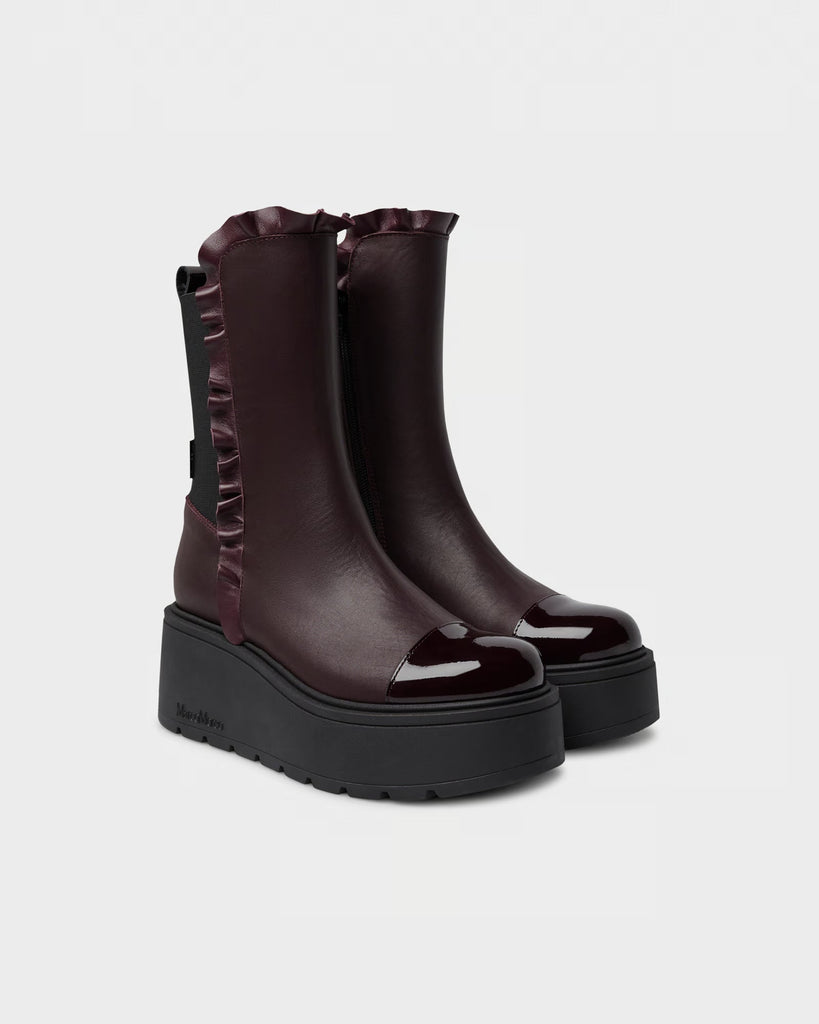 Marco Moreo Burgundy Platform Ankle Boot|E4010MBO