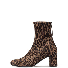 Load image into Gallery viewer, Unisa Suede Stretchy Leo Print High Heel Ankle Boot |MARVYFG
