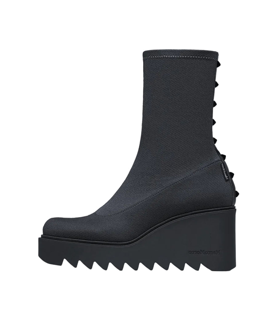 Marco Moreo Black Wedge Ankle Boot|A092MNER