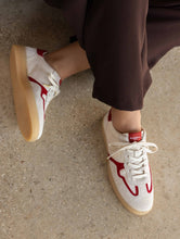 Load image into Gallery viewer, Bobbies Cream and Carmine Trainer| MLE01
