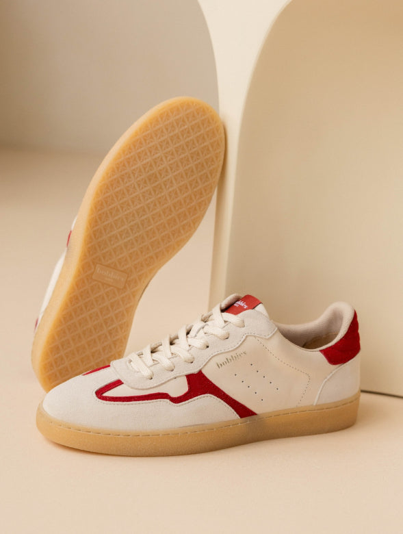 Bobbies Cream and Carmine Trainer| MLE01