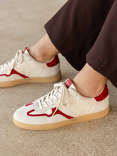 Load image into Gallery viewer, Bobbies Cream and Carmine Trainer| MLE01
