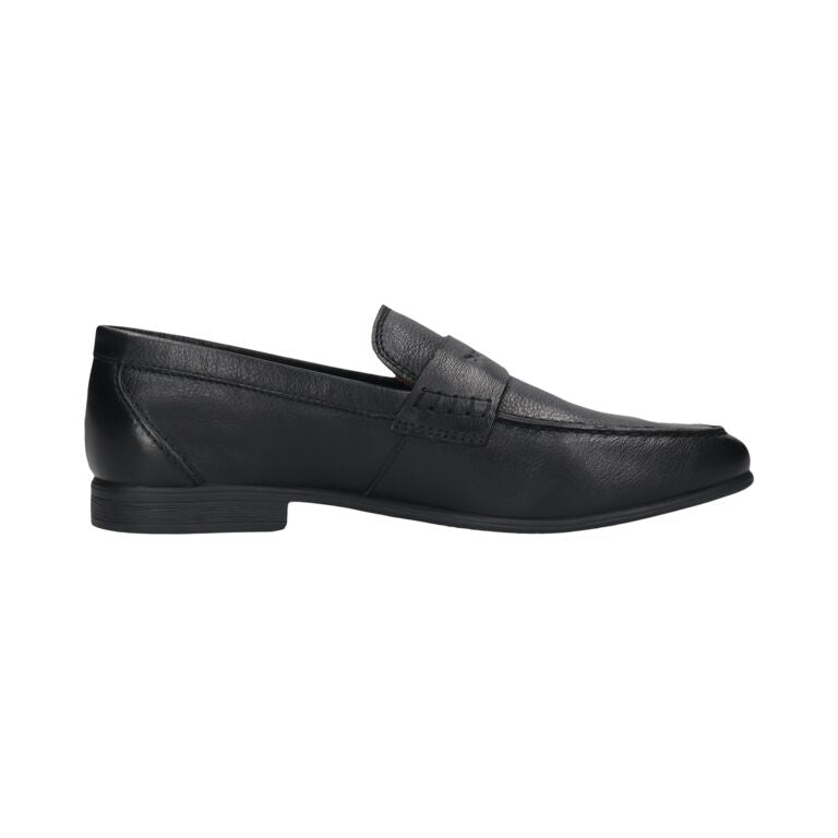 Bugatti Black leather Loafer|311AW66010