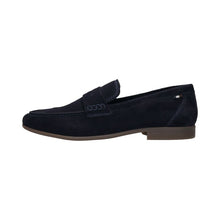 Load image into Gallery viewer, Navy blue loafer shoe on a white background
