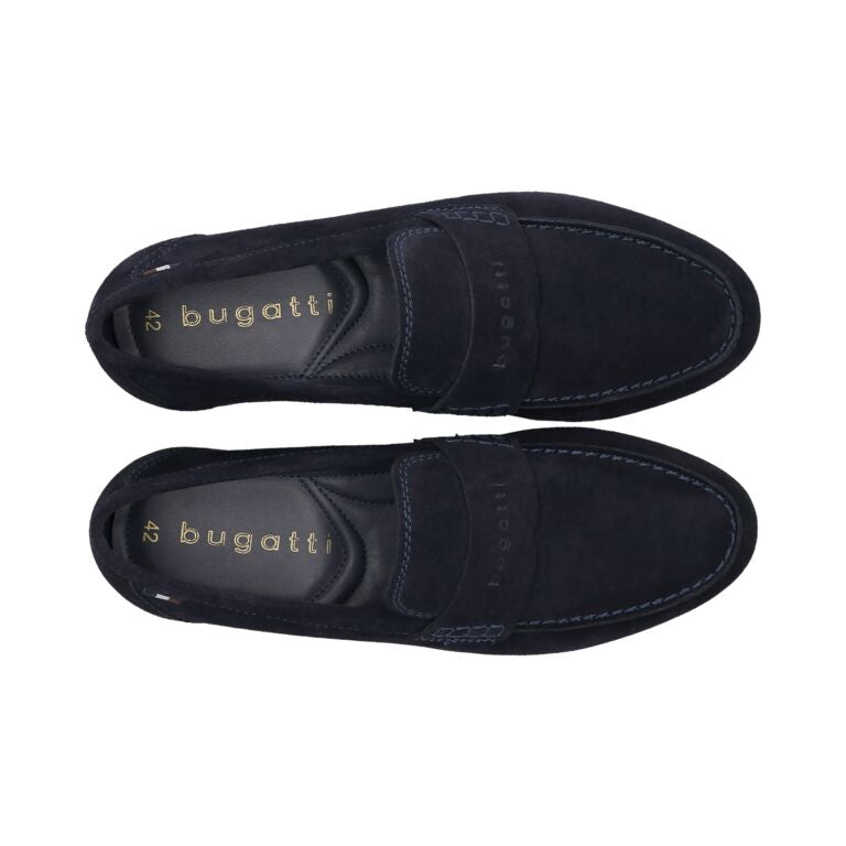 Bugatti Navy Suede Loafer |311AW66041