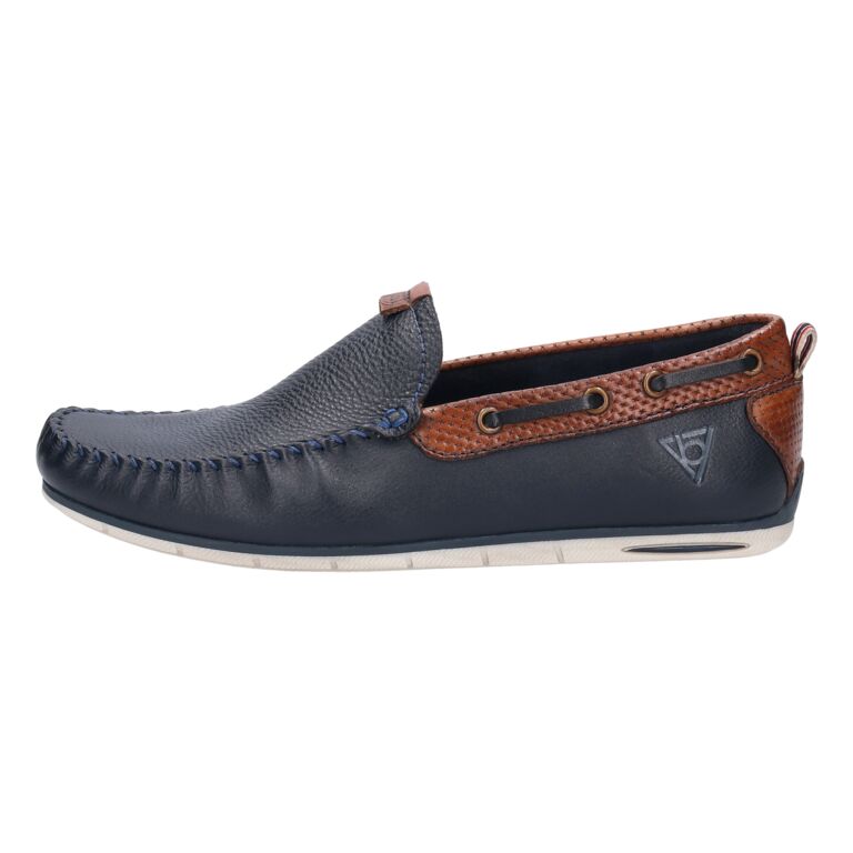 Bugatti Leather Mocassin Dark Blue |321A2X6541