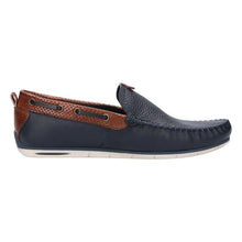 Load image into Gallery viewer, Bugatti Leather Mocassin Dark Blue |321A2X6541
