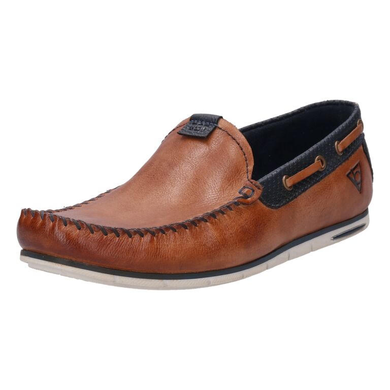 Bugatti Tan and Navy Moccasin|321A2X656C