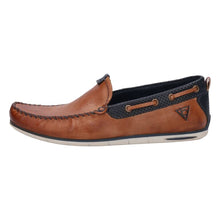 Load image into Gallery viewer, Bugatti Tan and Navy Moccasin|321A2X656C
