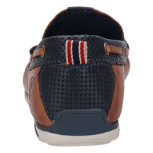Load image into Gallery viewer, Bugatti Tan and Navy Moccasin|321A2X656C
