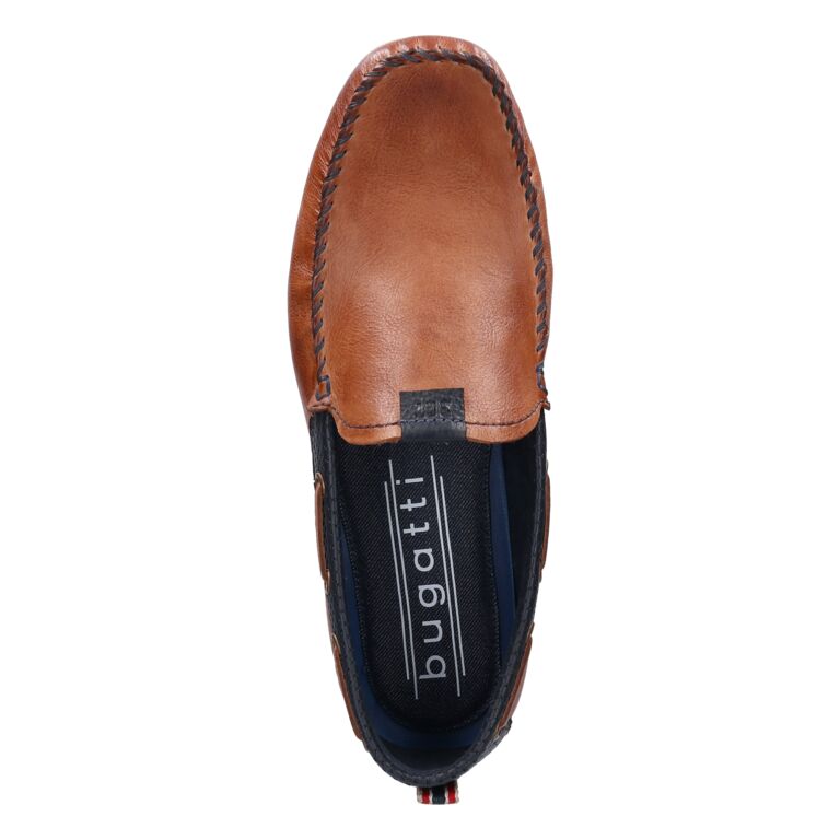 Bugatti Tan and Navy Moccasin|321A2X656C