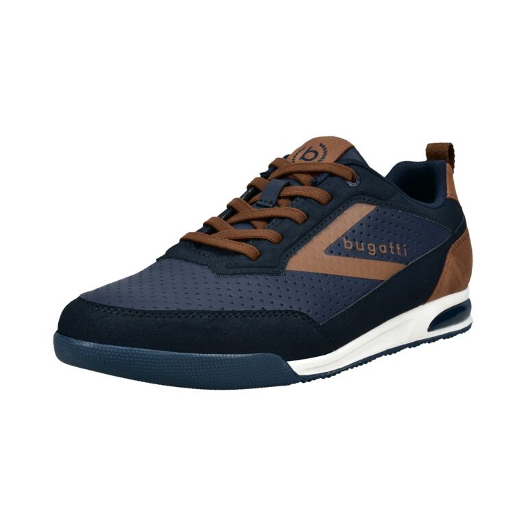 Bugatti Navy and Cognac Trainer|321A381941