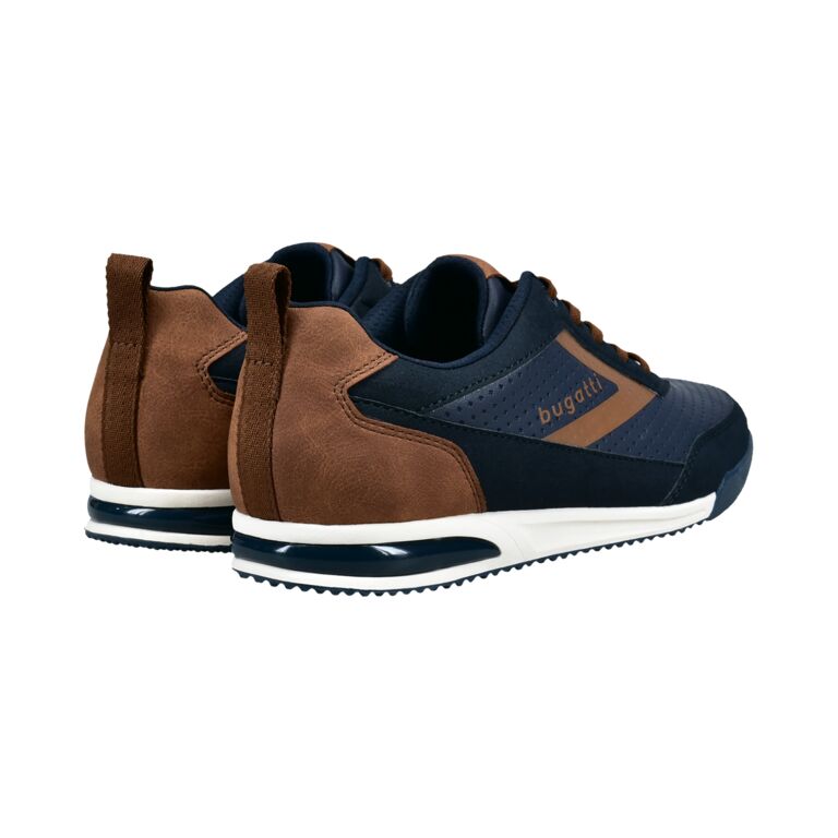 Bugatti Navy and Cognac Trainer|321A381941