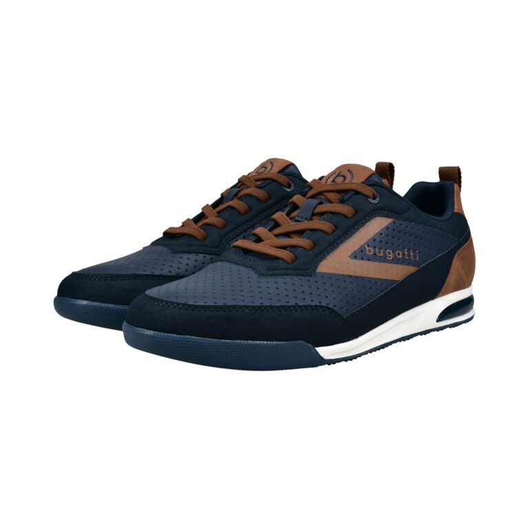 Bugatti Navy and Cognac Trainer|321A381941