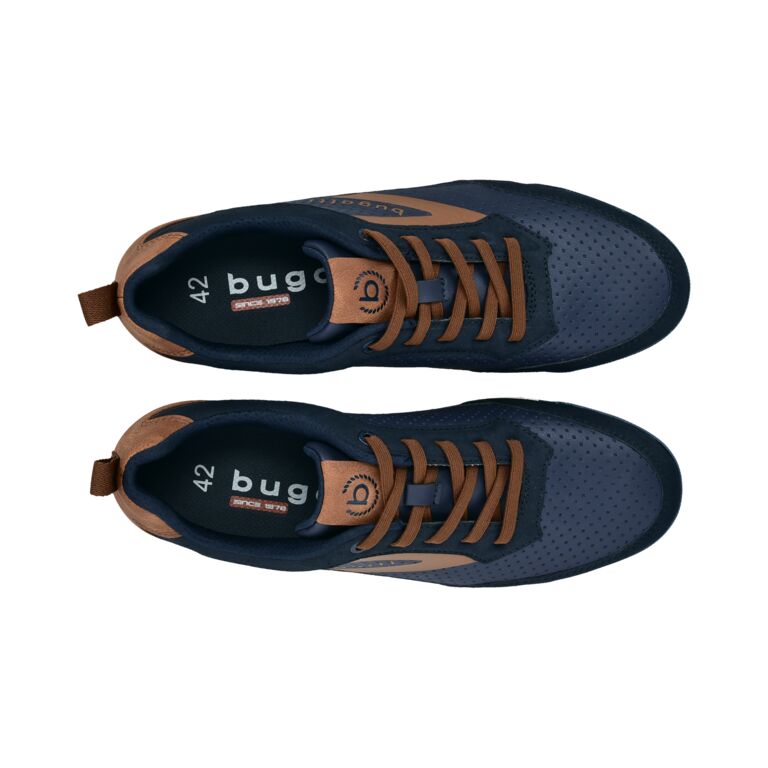 Bugatti Navy and Cognac Trainer|321A381941