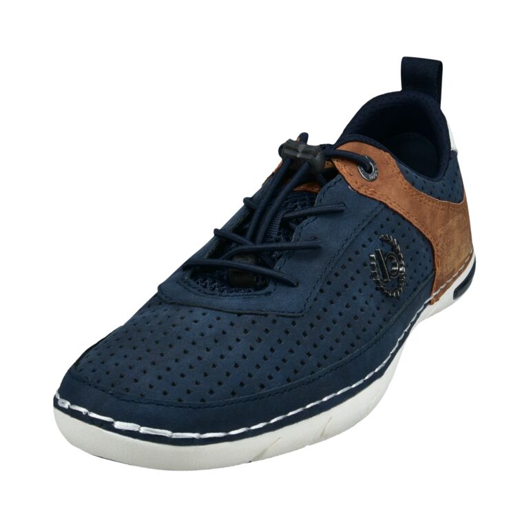 Bugatti Blue and Tan Comfort Shoe|321ASG0341