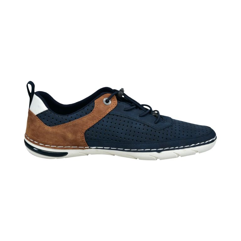 Bugatti Blue and Tan Comfort Shoe|321ASG0341