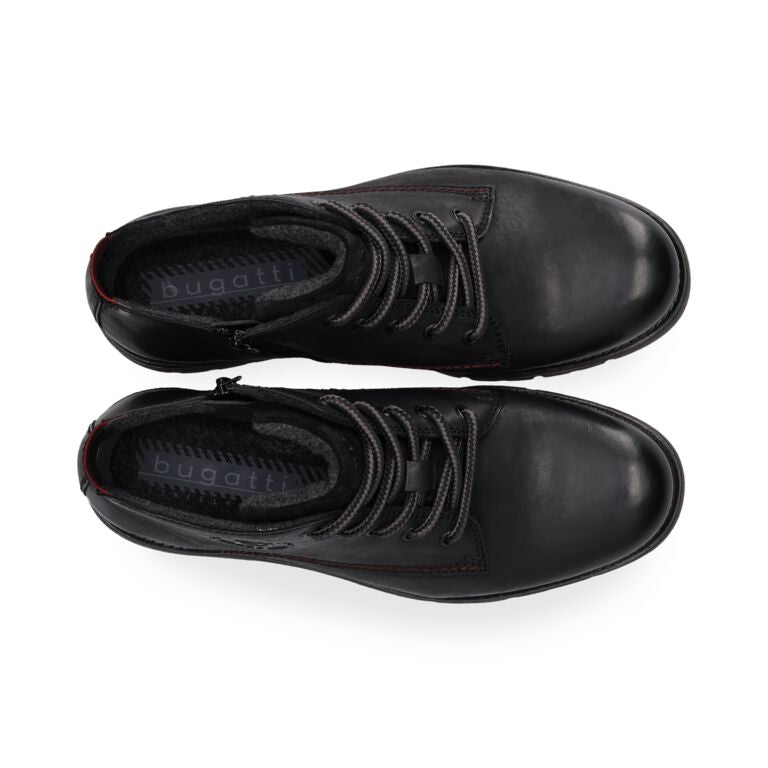 Bugatti Black Laced Ankle Boot|321AYF3110