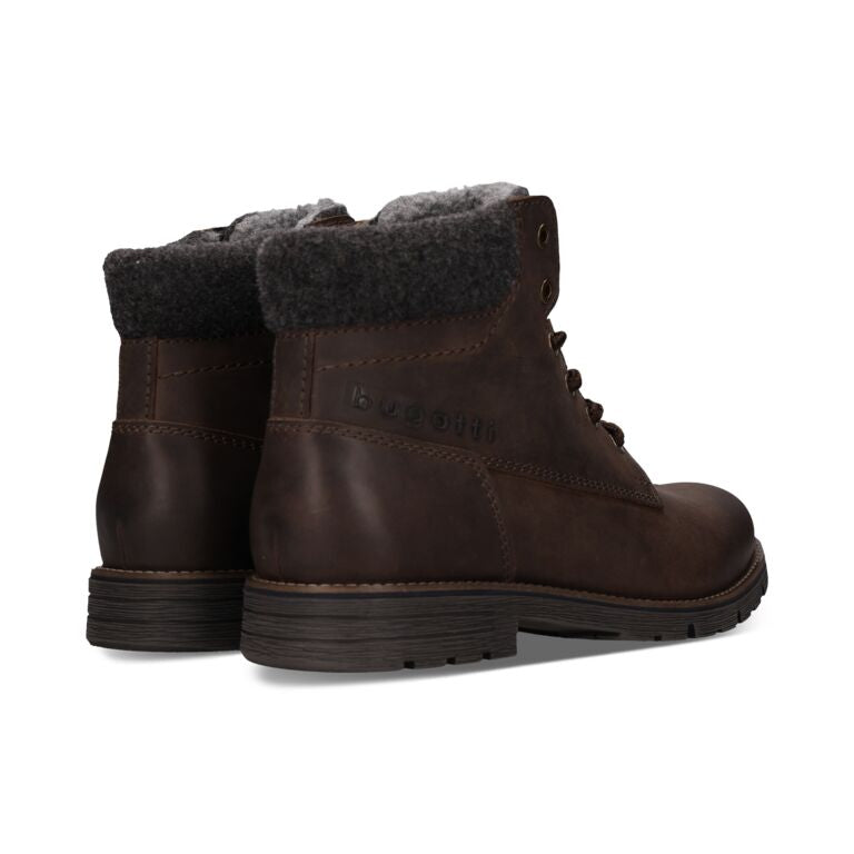 Bugatti Dark Brown Laced Ankle Boot|321AYF5061
