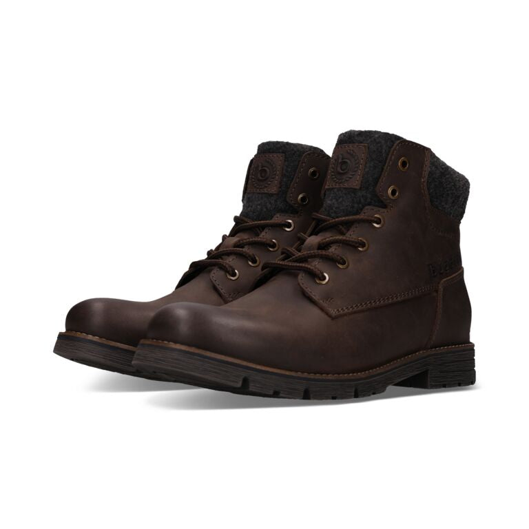 Bugatti Dark Brown Laced Ankle Boot|321AYF5061
