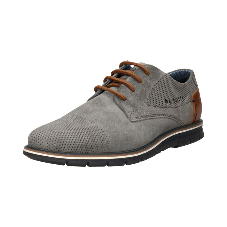 Bugatti Grey Suede Laced Shoe|3319711K15