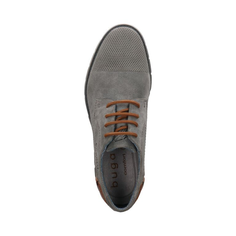 Bugatti Grey Suede Laced Shoe|3319711K15