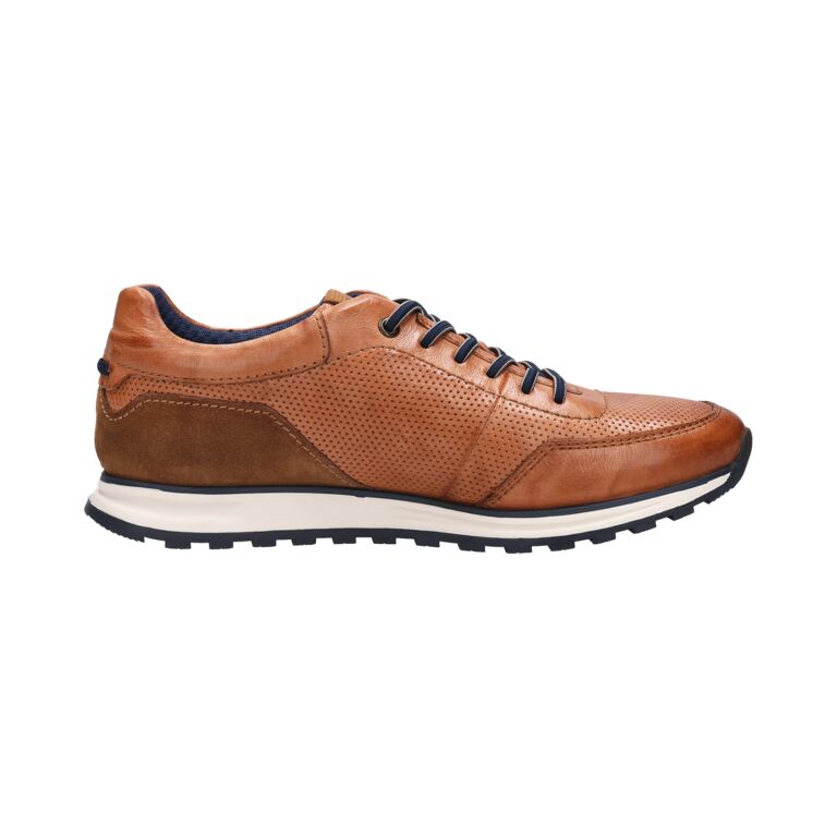 Bugatti Cognac Leather Trainer|331A02126B
