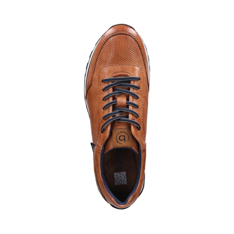 Bugatti Cognac Leather Trainer|331A02126B